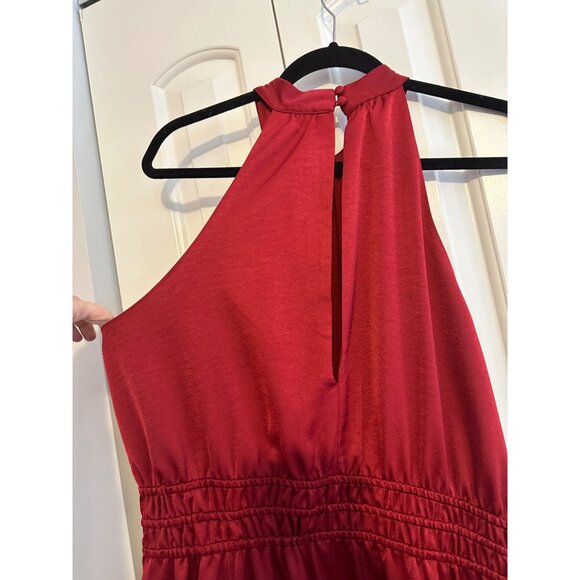 Lost + Wander Fleur Halter Maxi Dress in burgundy XL - Picture 8 of 8